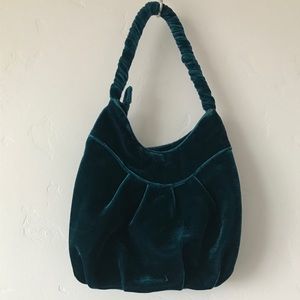 Blue velvet tote bag ✨vintage✨